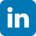 LinkedIn logo: A white 'in' on a blue square background, representing the professional networking platform. Clean, simple design conveys connectivity.